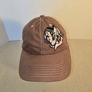 UND Retired Sioux Logo Brown Baseball Cap with Embroidered Design